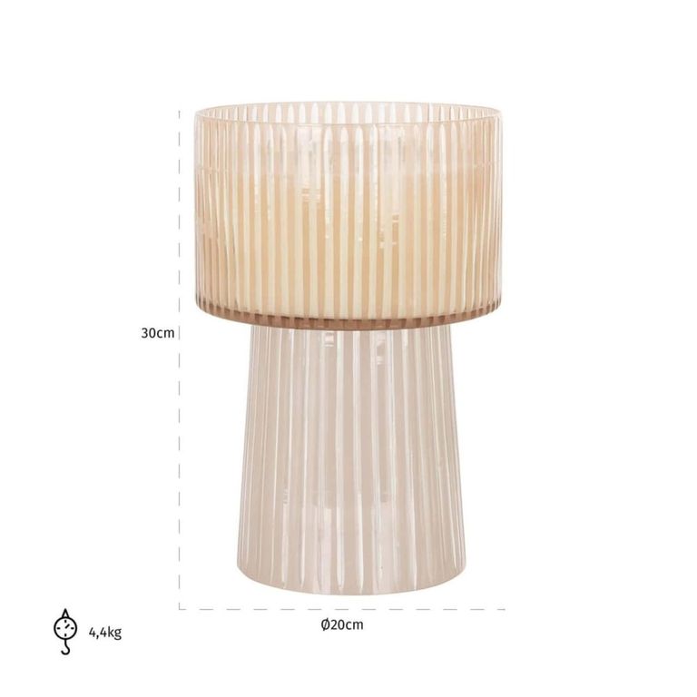 Daily Candle Holder - Clear - Glass and Wax