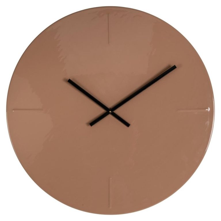 Elles Wall Clock - Round - Mocha Mousse - Metal