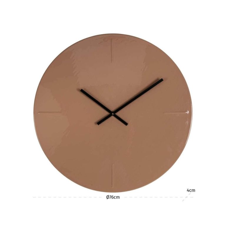 Elles Wall Clock - Round - Mocha Mousse - Metal