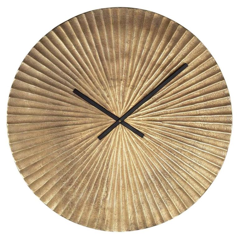 Mace Wall Clock - Round - Gold - Aluminium