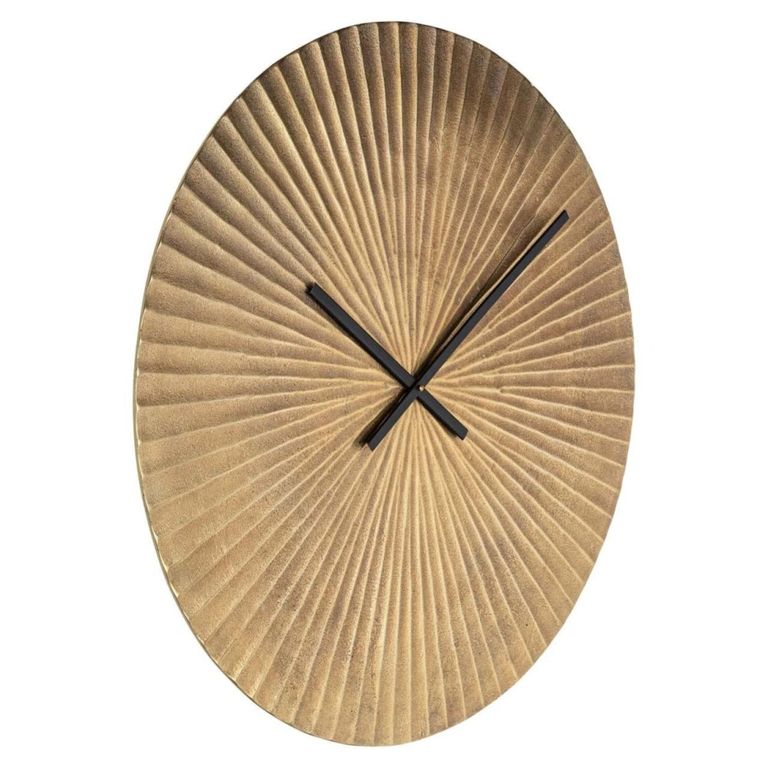Mace Wall Clock - Round - Gold - Aluminium