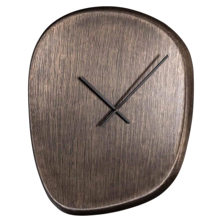 Nuvani Wall Clock - Abstract - Bronze - Metal