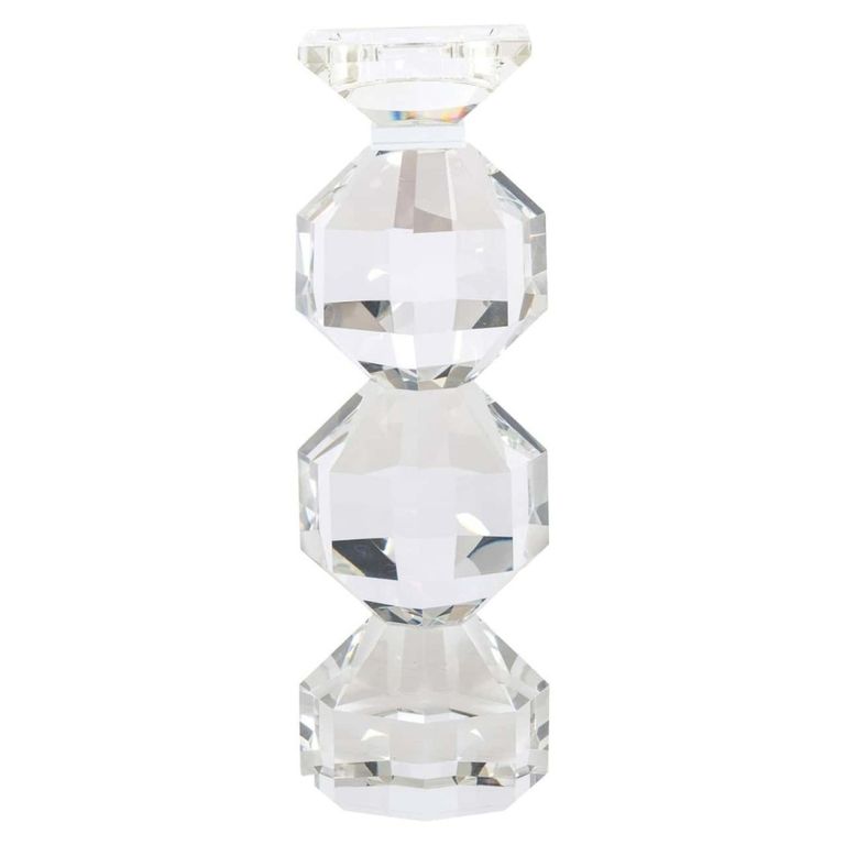 Safia Candle Holder - Small - Clear - Glass