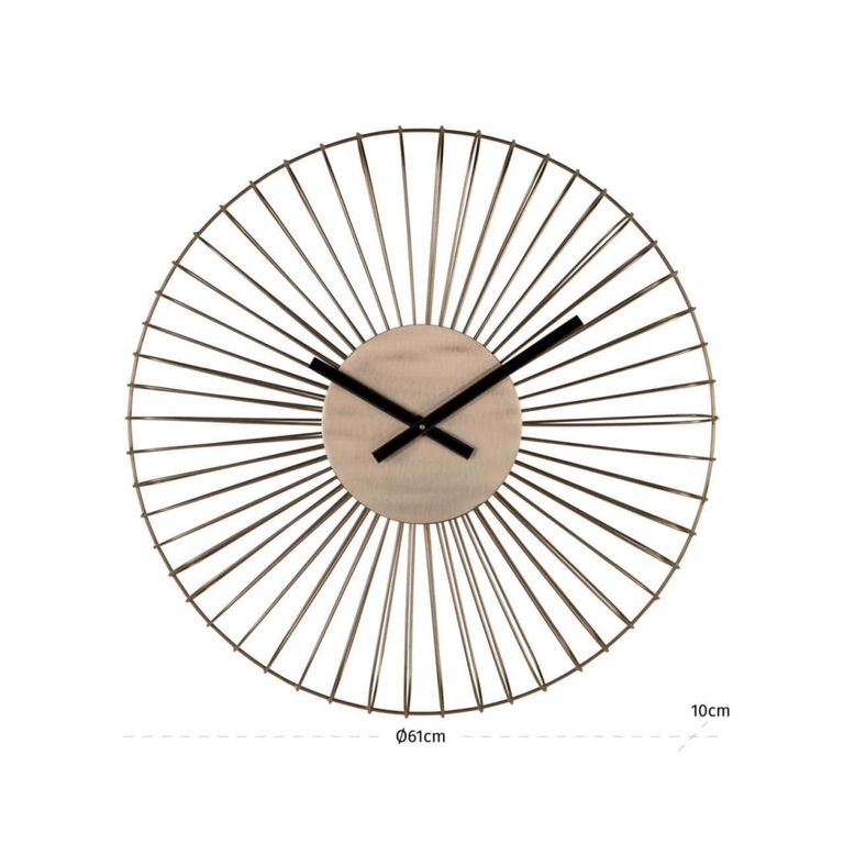 Wirle Wall Clock - Round - Gold - Metal