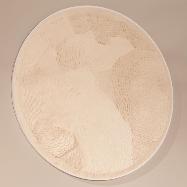 Flow Wall Art - Round - White