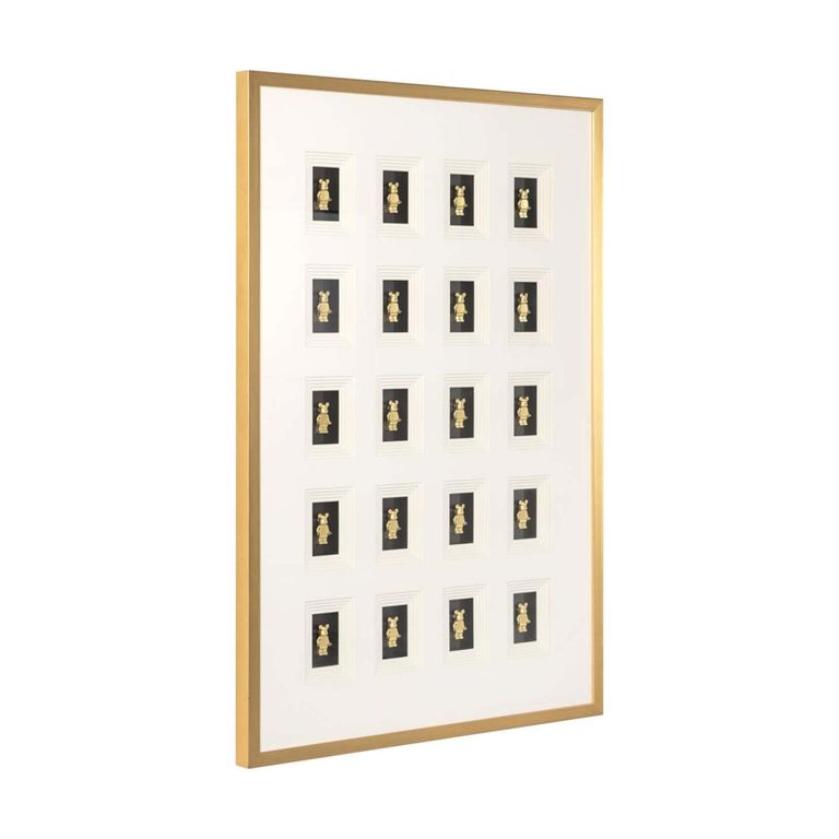 Bear Wall Art - White and Gold