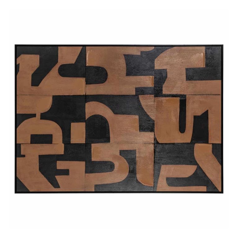 Cascade Wall Art - Brown and Black