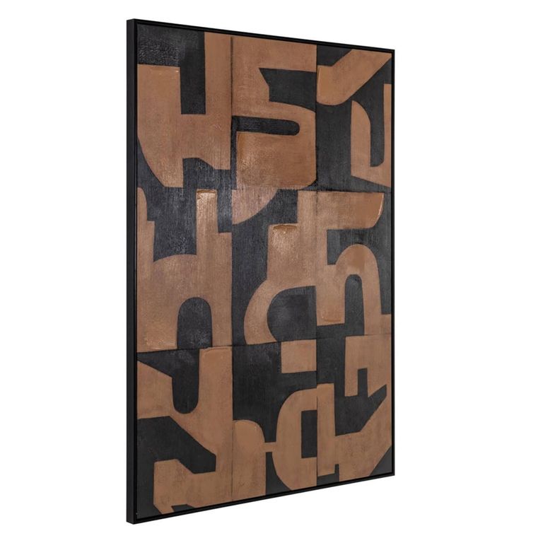Cascade Wall Art - Brown and Black