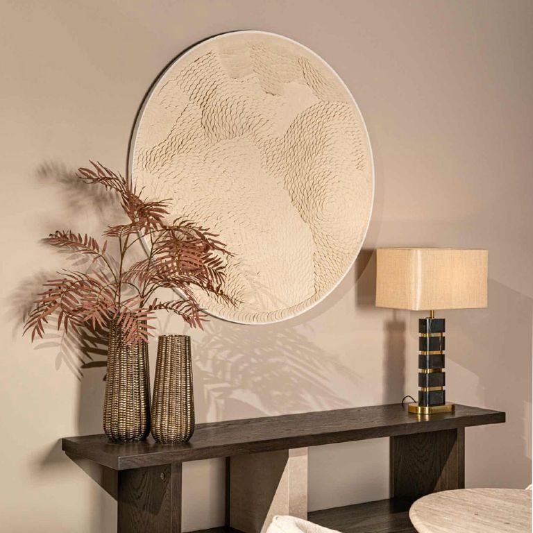 Flow Wall Art - Round - White