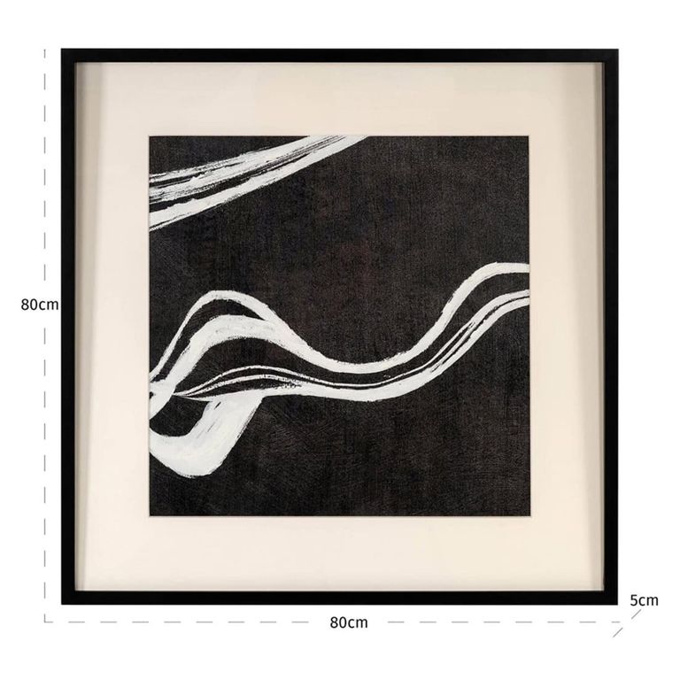 Jozra Wall Art - Square - Black and White