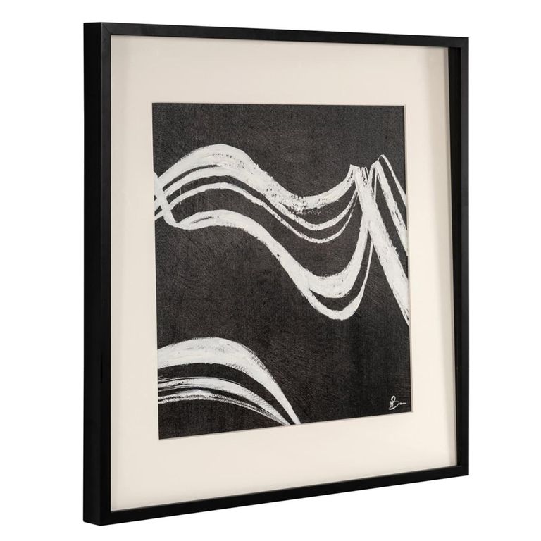 Jozy Wall Art - Square - Black and White