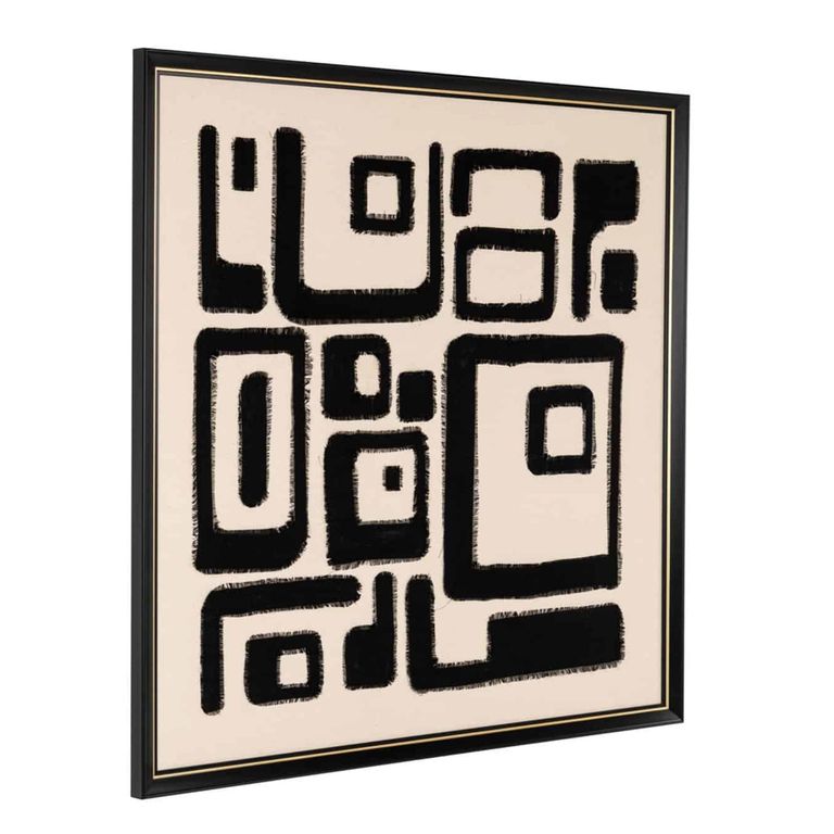 Shanita Wall Art - Square - Black and White