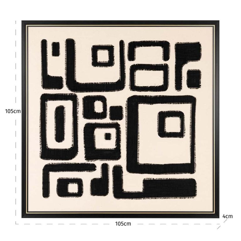 Shanita Wall Art - Square - Black and White