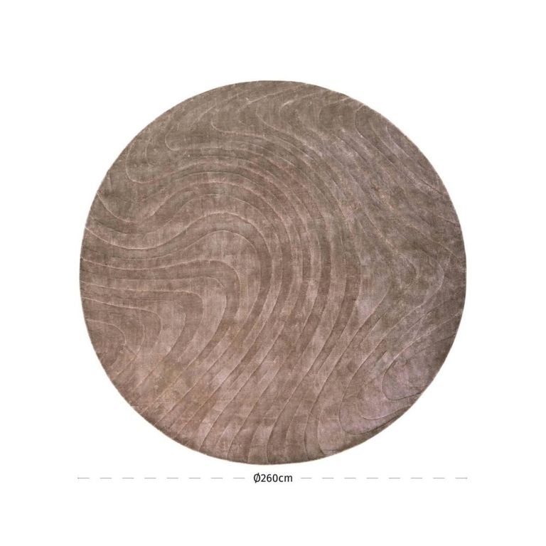 Fellion Carpet - Round - Beige - Fabric - 260cm x 260cm