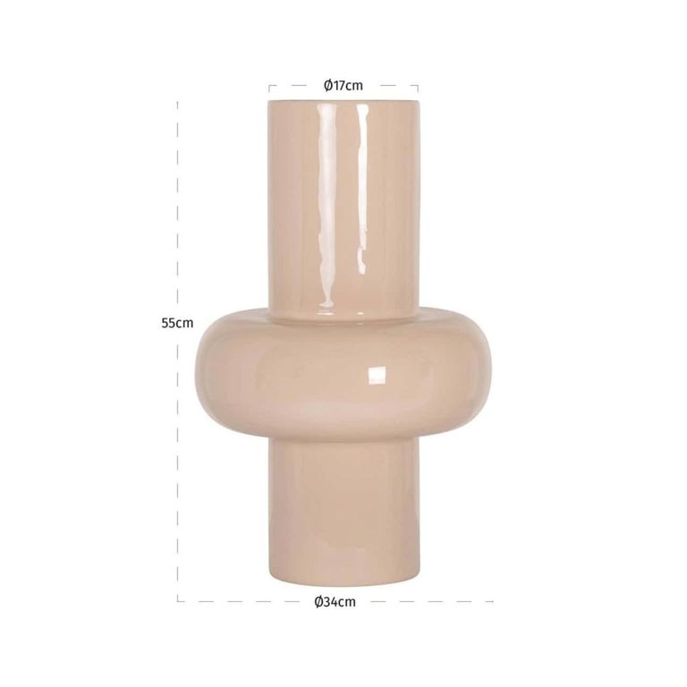 Benice Vase - Tapioca - Large - Metal