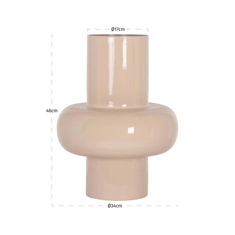 Benice Vase - Tapioca - Small - Metal