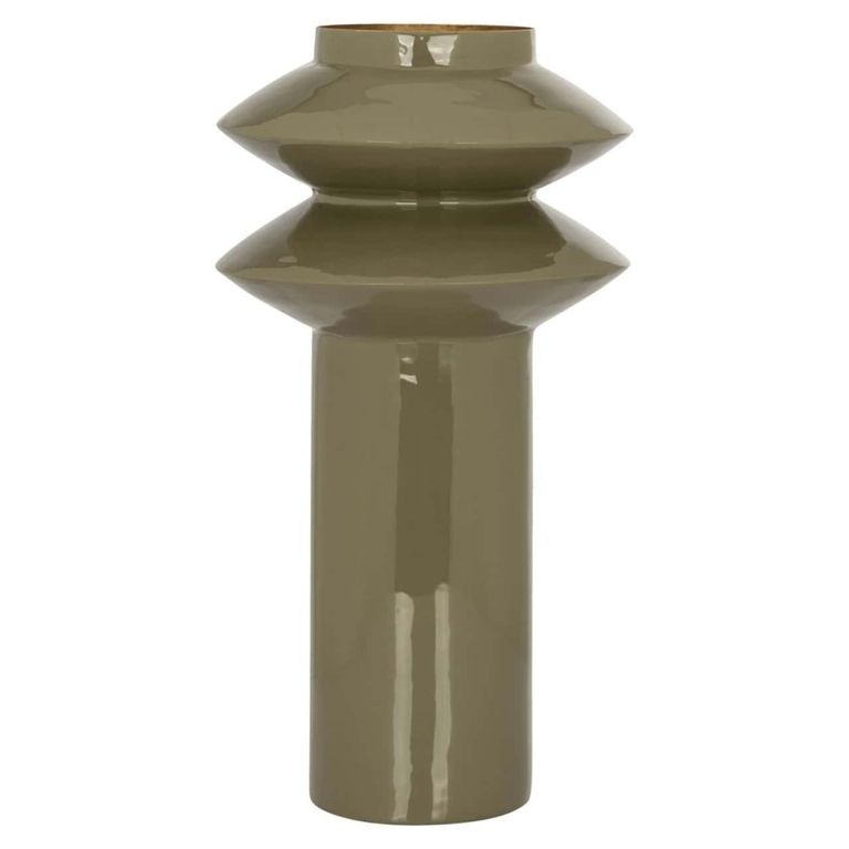 Flora Vase - Olive - Metal