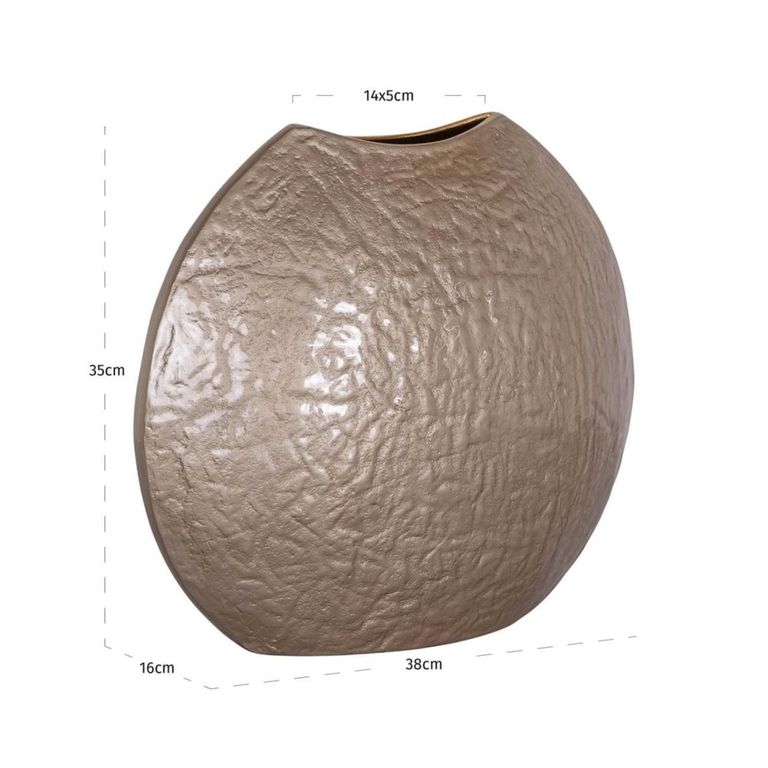 Jaya Vase - Beige - Aluminium