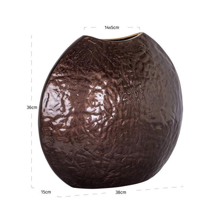 Jony Vase - Dark Brown - Aluminium