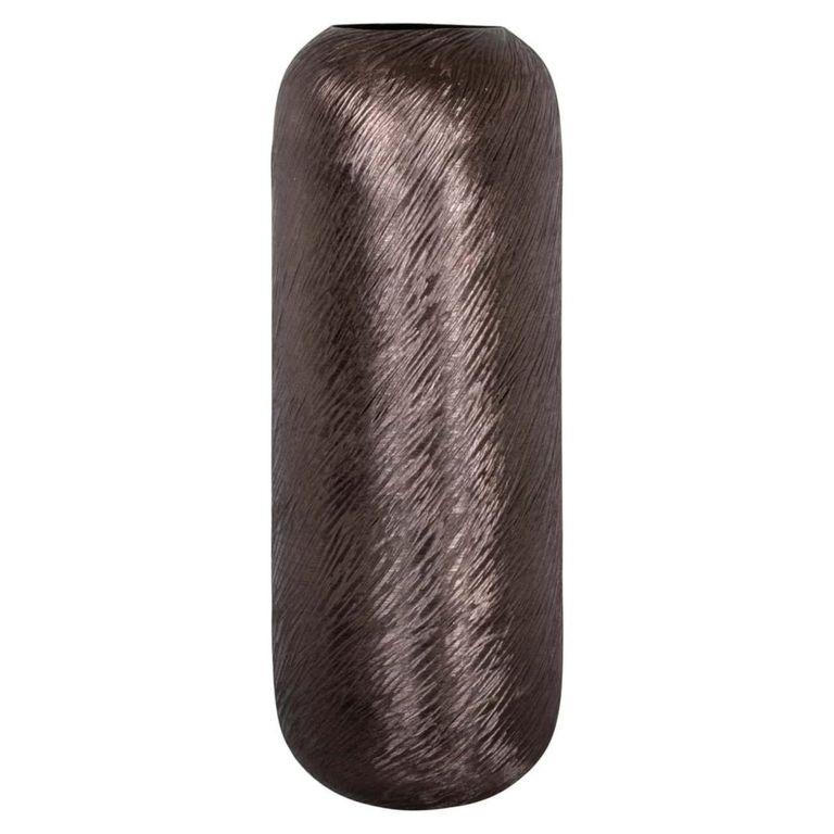 Jilla Vase - Round - Smoke - Large - Aluminium