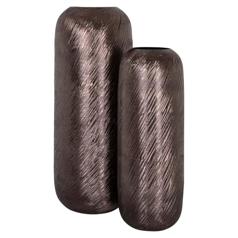 Jilla Vase - Round - Smoke - Small - Aluminium