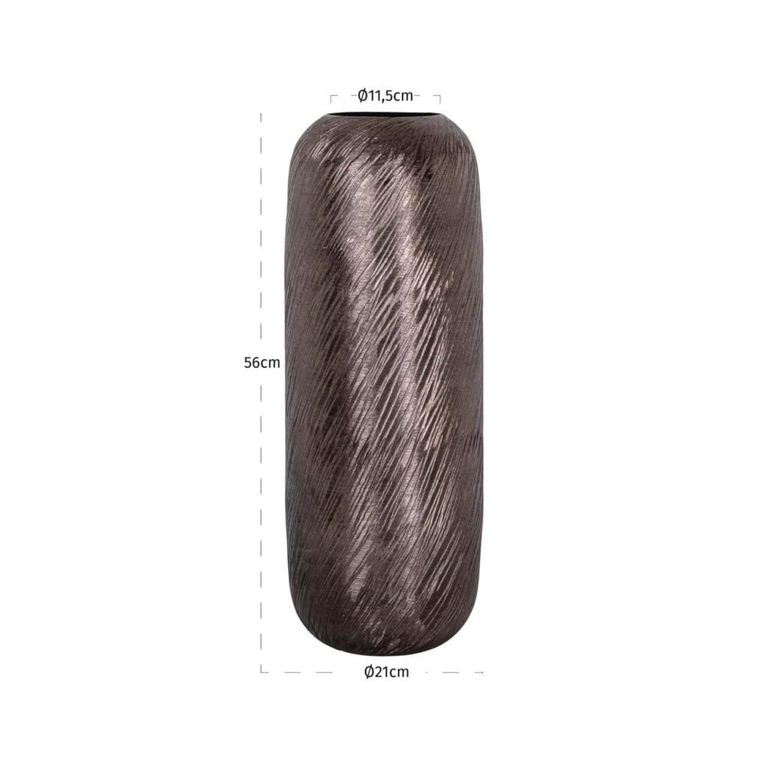 Jilla Vase - Round - Smoke - Small - Aluminium