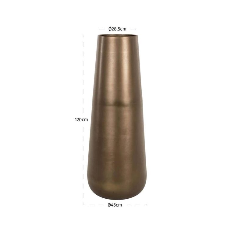 Kenza Vase - Antique Brass - Small - Aluminium