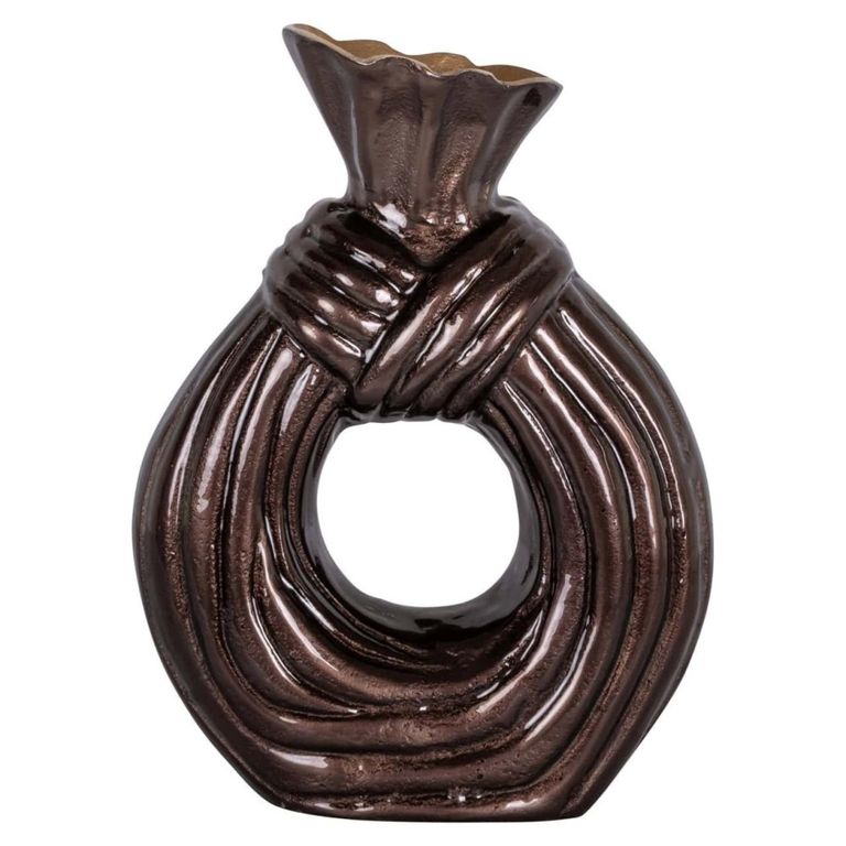 Suen Vase - Dark Brown - Aluminium