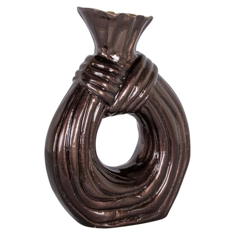 Suen Vase - Dark Brown - Aluminium