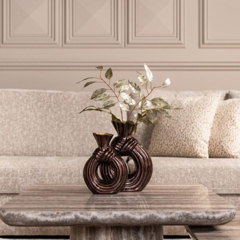 Suen Vase - Dark Brown - Aluminium