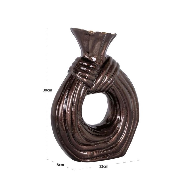Suen Vase - Dark Brown - Aluminium