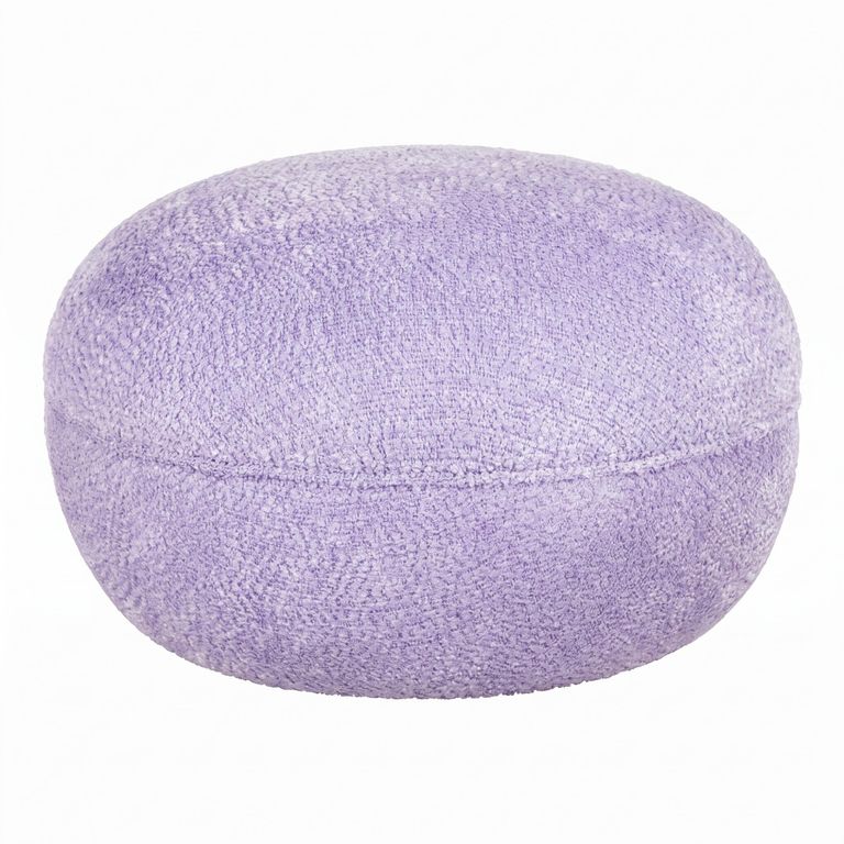 Jace Purple Fabric Pouffe