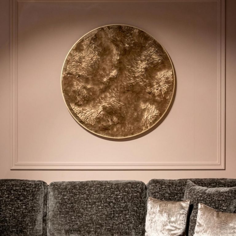 Bloom Gold Round Wall Art 