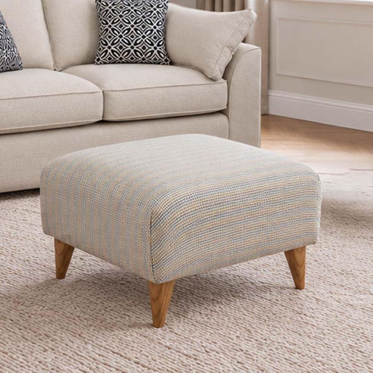 Lorna Fabric Square Footstool - Colours Available