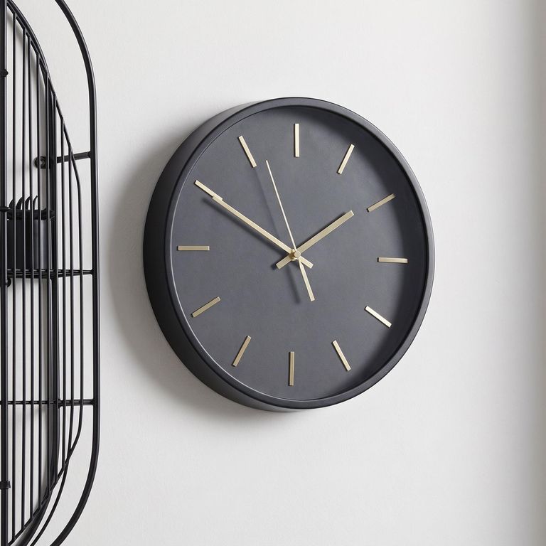 Kensington Wall Clock - Round - Black