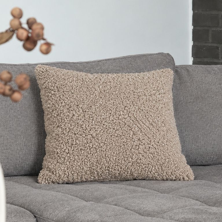 Tavira Brown Boucle Fabric Cushion