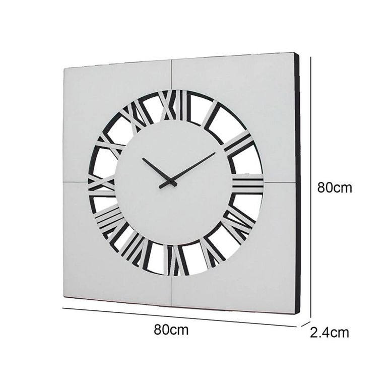 Clearance - Wall Clock - Square - Chrome Mirrored - FSS17562