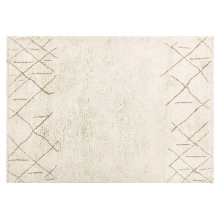 Azera Berber Crosshatch Cream White Rug - Sizes Available