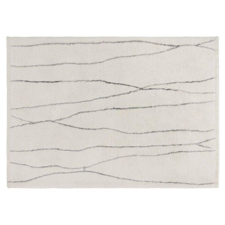 Azera Berber Lineal Cream White Rug - Sizes Available