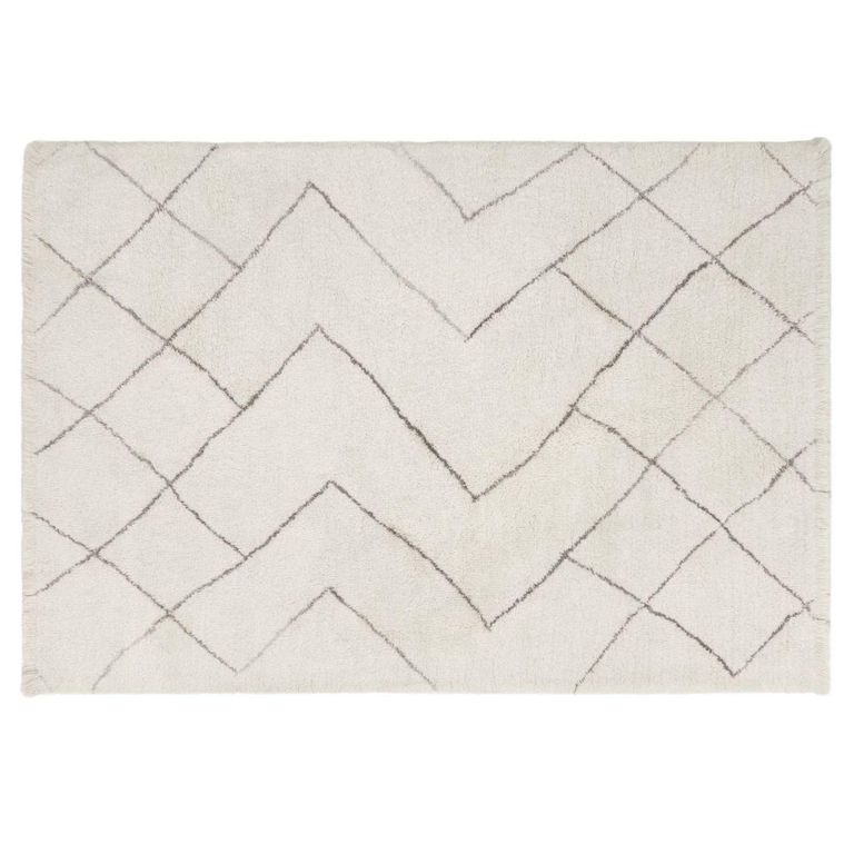 Azera Berber Rhombus Cream White Rug - Sizes Available
