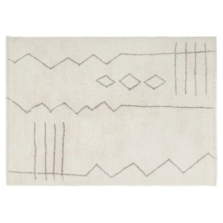 Azera Berber Tribal Cream White Rug - Sizes Available