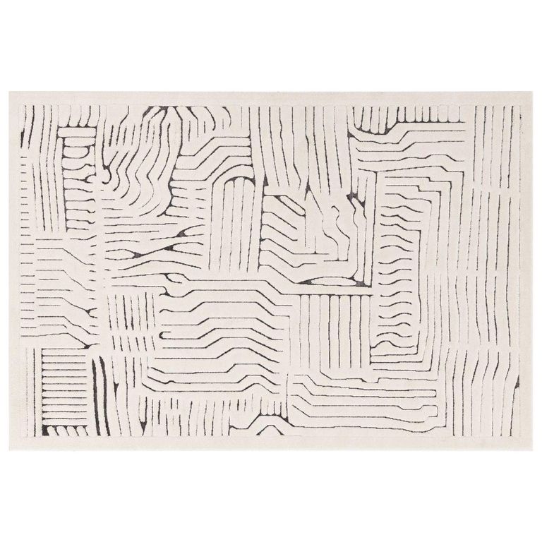 Valley Ivory Charcoal Route Rug - Sizes Available