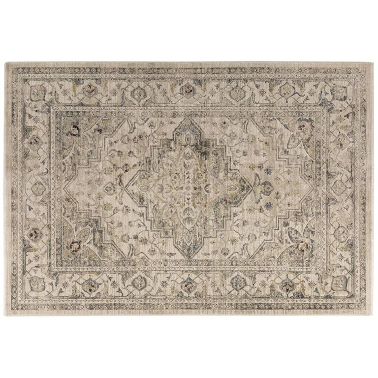 Sovereign Beige Natural Medallion Rug - Sizes Available