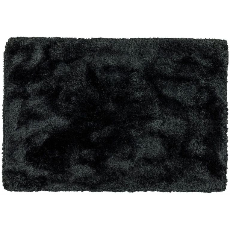 Plush Black Rug - 70cm x 140cm