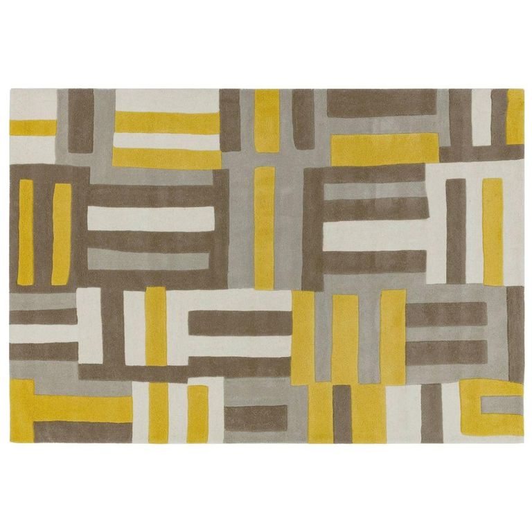 Matrix Code Yellow Hand Tufted Wool MAX17 Rug - 160cm x 230cm