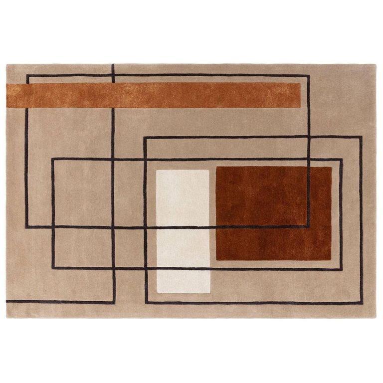 Reef Outline Terracotta Orange RF20 Rug - Sizes Available