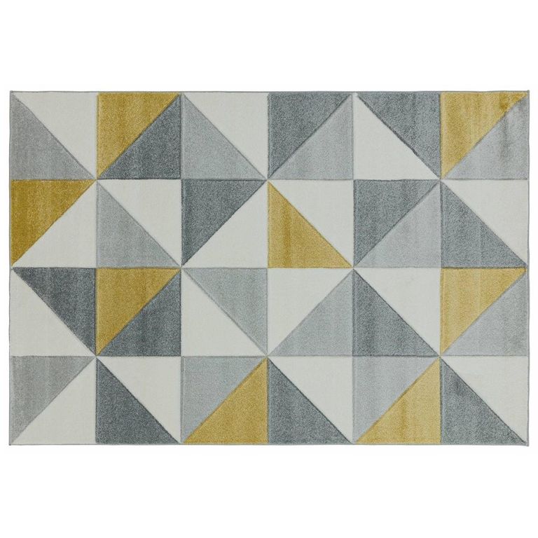 Sketch Cubic Ochre Modern Hand Carved SK06 Rug - 200cm x 290cm