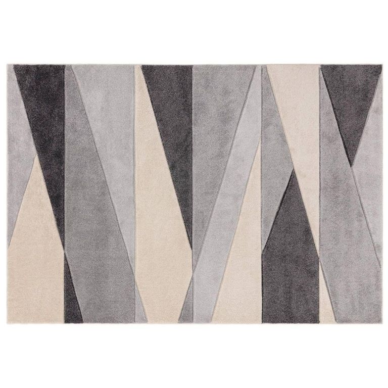 Sketch Segment Grey SK24 Rug - 200cm x 290cm