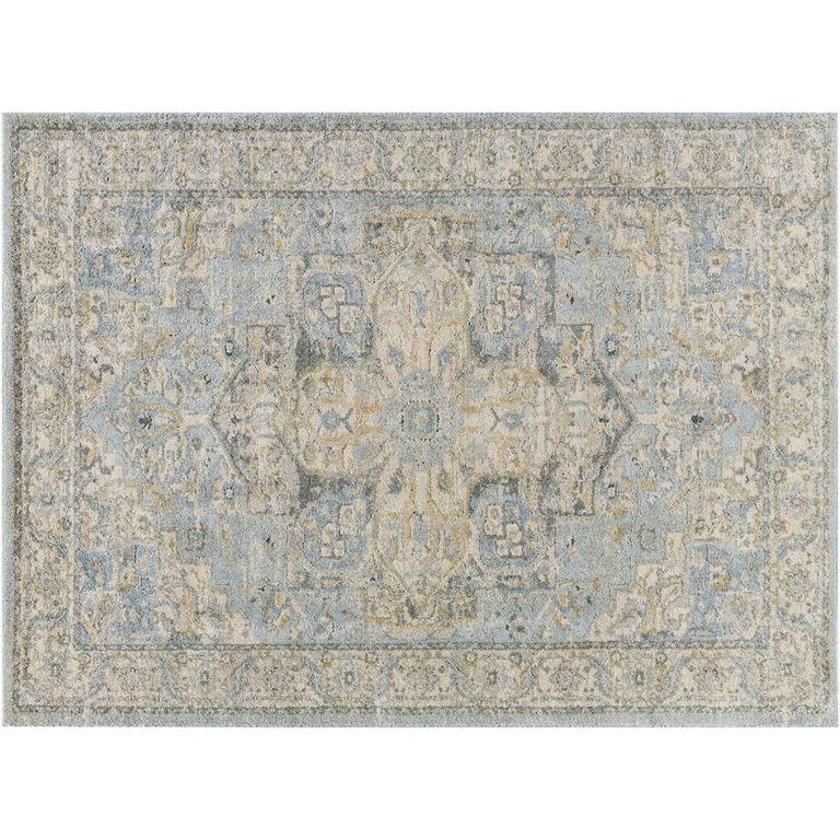 Avellino Vintage Blue Boho High Pile AVL2300 Rug - Sizes Available