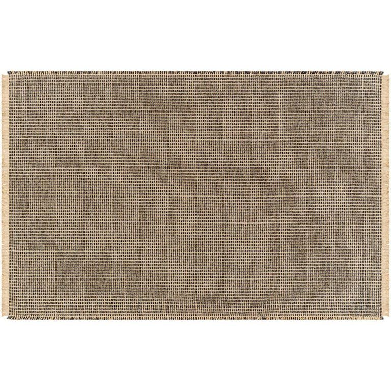 Kimi Becki Owens Grey Solid and Border Fringe BOKM2305 Rug - 200cm x 275cm